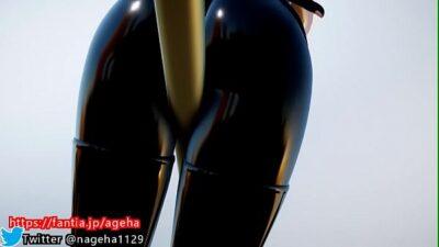 縦パイズリ（おまたに棒を挟みながら）