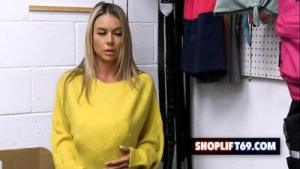 Hot blonde teen Summer Vixen got banged by the LP officer for stealing a turkey at the mall