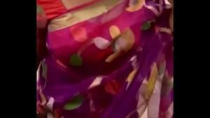 Girlfriend exposing in Sari