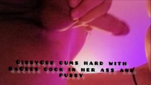 CissyCee takes KaCees cock deep in her ass and pussy