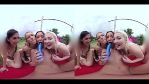 Four Lesbian sluts Hitting it off!