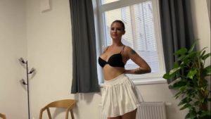 School girl tries titty-fuck