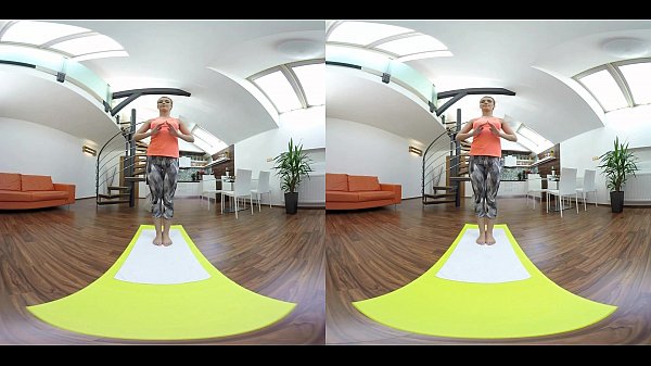 alexis crystal enjoys vr yoga and voyeur