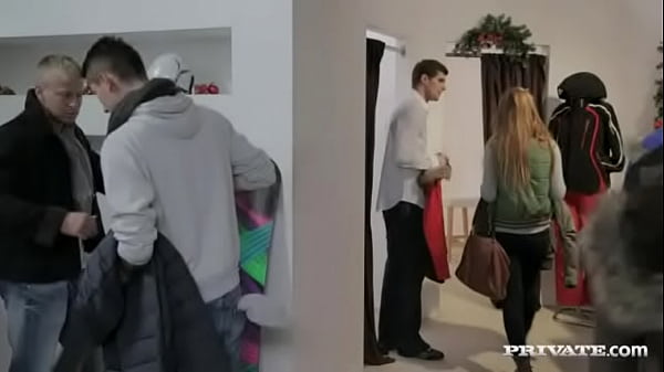alexis gets fucked in the changing room at a clothing store