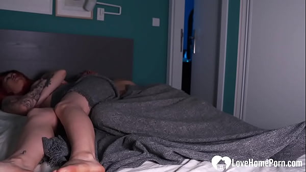 cute ginger girl gets doggy plowing at night