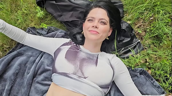 smoking on the grass and show my boobs on the sun