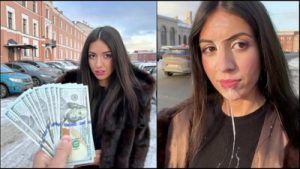 Beauty walks with cum on her face in public, for a generous reward from a stranger – Cumwalk