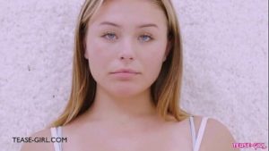 Dazzling blonde model shows her sexy body