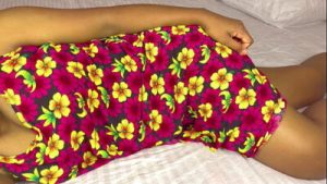 Indian desi girl look at her virgin pussy