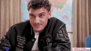 My big tits blonde teacher letting me fuck her tight ass