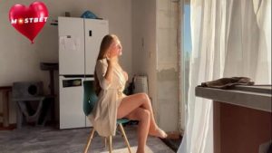 Seducing a neighbor. Public masturbation