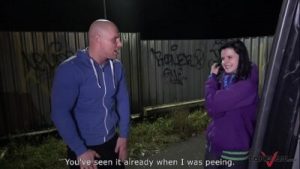 Skinny Amateur Babe is Screaming on a Massive Hammer in the Van