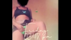 Ugly black miriam touching herself