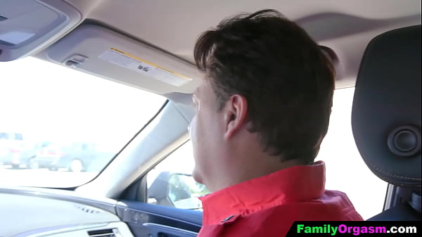 familyorgasm stepdaughters compesate their stepdads after crashing the car