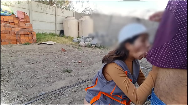 ingeniera argentina nataly follando en obra de construccion