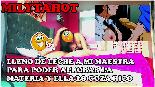 joven de 18 anos tiene relaciones con su maestra de escuela y la termina llenado de semen