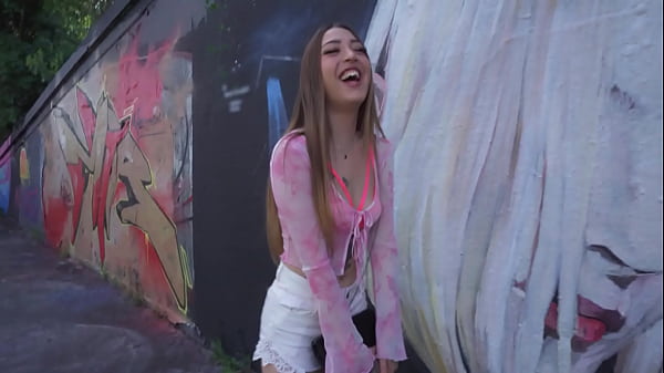 public agent colombian sex worker in europe with tight body nipple piercings and tattoos agrees to sex outdoors