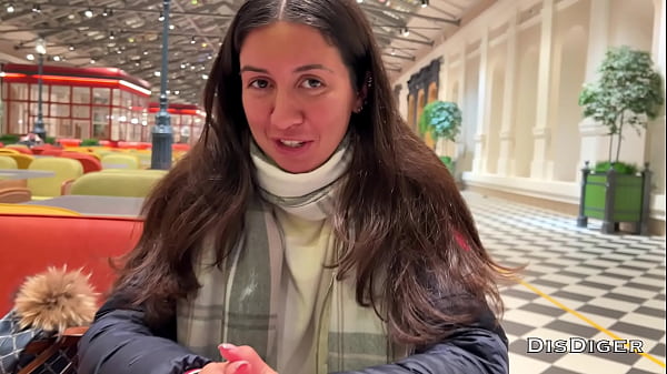 real porn casting in a public toilet of a shopping center