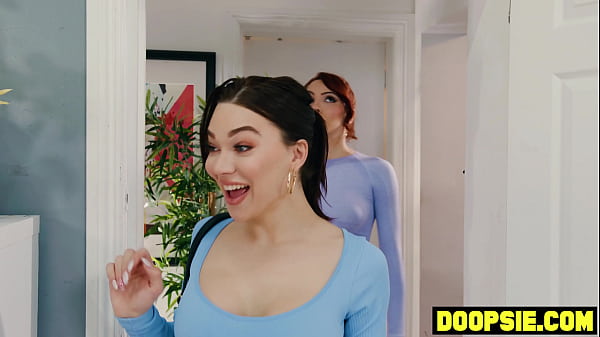 two big boobs trannies threesome with a curvy big ass salesgirl