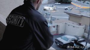 Security guard anal fucks blond guy for wild fun after his night out