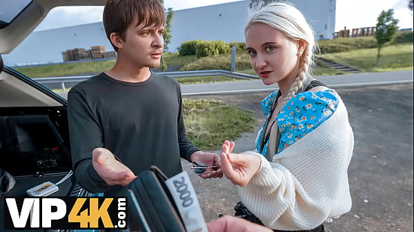hunt4k blonde babe was so sad so hunter offered her fun and she loved to ride his big dick