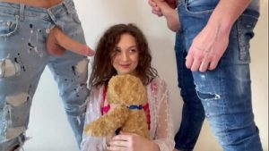 18 Years Old and She Asks Us to Dominate Her Sexually Between 2 Men