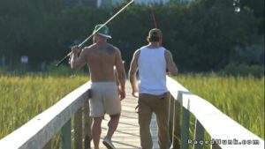 After fishing gays bareback anal fuck