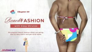 BEACH FASHION PART 3 – SOLO INDIAN TRANS CROSSDRESSING IN BIKINI