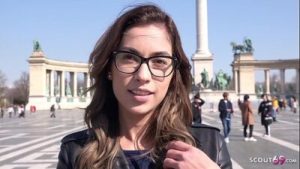 GERMAN SCOUT – TINY GLASSES COLLEGE GIRL FREDERICA PICK UP AND FUCK