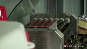 Mascot harasses concession vendor Jessie then gets fucked