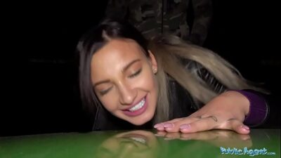 Public Agent Sexy tattooed horny minx night time fuck and facial