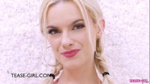 Radiant blonde tease the producer