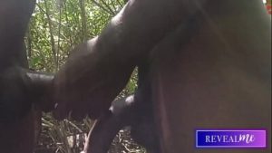 RevealMe || BLACK GAY COUPLE FOREST FUCKFEST: WILD COCK-STROKING & ANAL ADVENTURE