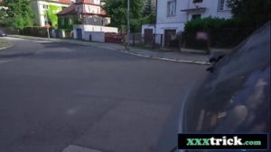 Watch Her Perfect Naturals Bounce as She Rides Cock in Public