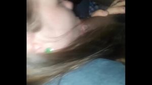 White milf slut sucks BBC in car after work