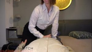 femdom secretary in leather overknees riding the boss to get a creampie – business-bitch