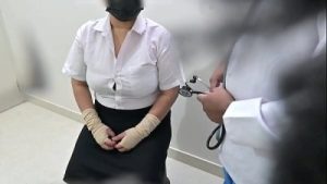 Doctor misusing patient in clinic