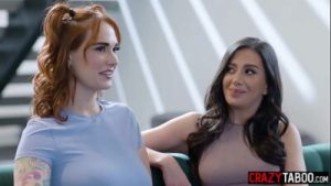 Midnight moaning and hot lesbian sex with big tits MILF and hot Latina