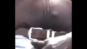 Tight Denim Cutoffs & latex Zip up Singlet Solo Sex