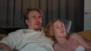 Steamy! Sexy Blonde Came While Watching Movie. 4K HD Tim Team