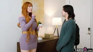 Stepson walks in on curvy mature MILF stepmom doing naked yoga