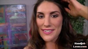 Busty bigboobed babe gives POV oiled HJ and boobjob