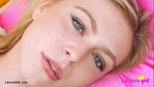 Attractive teen blonde shows her sexy body