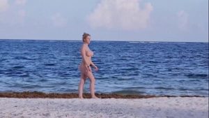POV: Hot Naked Blonde On Beach Sees My Cock And Cant Resist