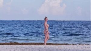 POV: Hot Naked Blonde On Beach Sees My Cock And Cant Resist