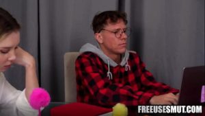 Step sister used like a toy by geeky step brother