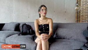 Amateur nerdy latina teen Agustina Mora introduced her skills on a big cock