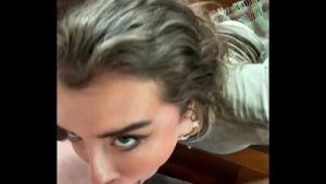 Hot Canadian Blonde EDEN IVY GAGS & LICKS Balls After Casting – SLOPPY POV Cum SHOT