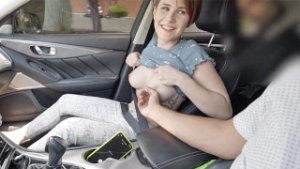 CASTINGCOUCH-X Short Haired Cutie Car Foreplay Fuck With Casting Guy