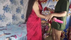 Desi Indian Housewife Bhabhi Wearing Sexy Dress and Fucked Hard in Doggy Style by Husband Friend